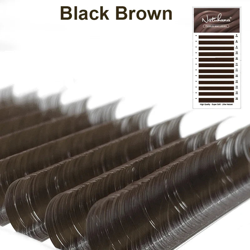 NATUHANA Colored Lashes | Individual Faux Mink Eyelashes