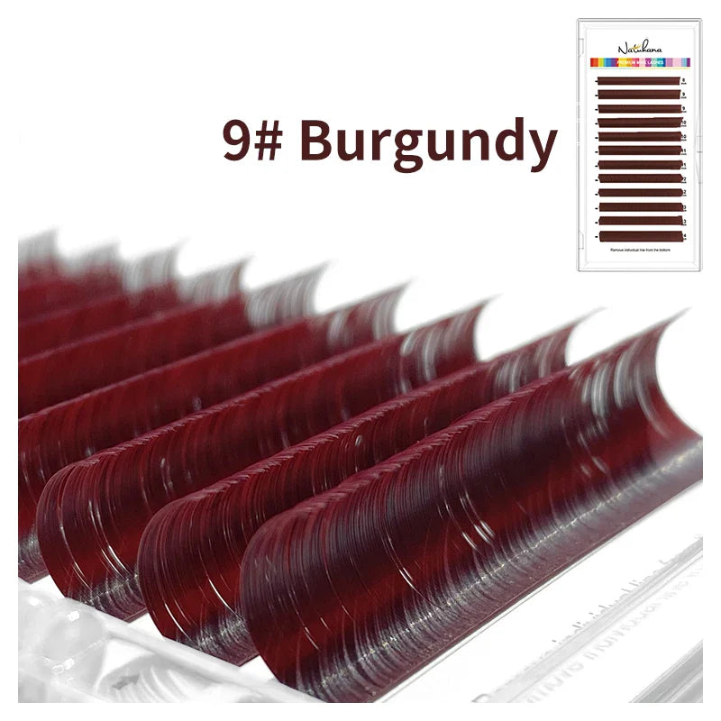 NATUHANA Colored Lashes | Individual Faux Mink Eyelashes