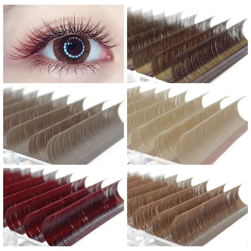 NATUHANA Colored Lashes | Individual Faux Mink Eyelashes