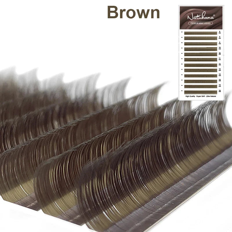 NATUHANA Colored Lashes | Individual Faux Mink Eyelashes