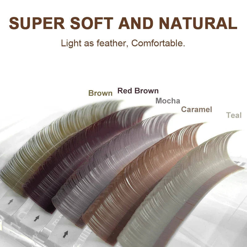 NATUHANA Colored Lashes | Individual Faux Mink Eyelashes