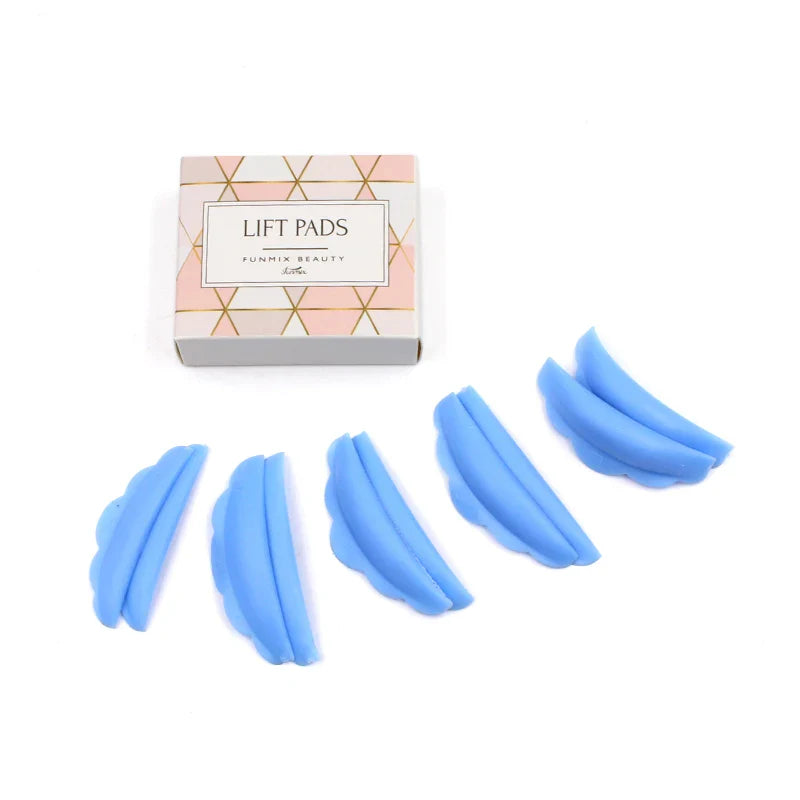 Reusable Silicone Eyelash Perm Pads | 5-Pair Lash Lift Kit for Home & Salon