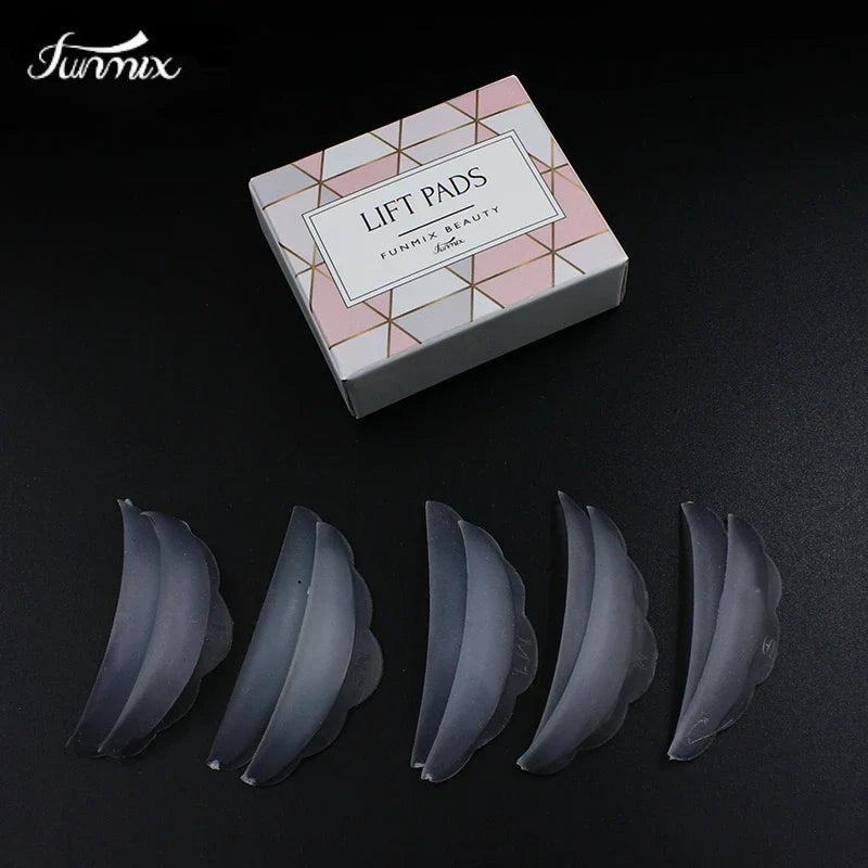 Reusable Silicone Eyelash Perm Pads | 5-Pair Lash Lift Kit for Home & Salon