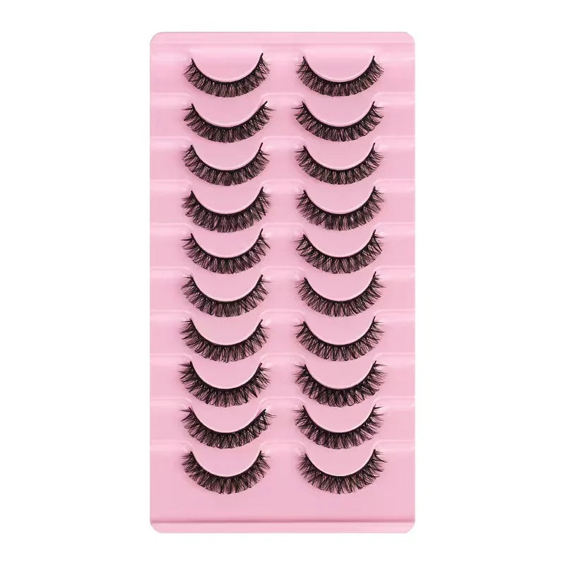 10Pairs 3D Mink Lashes Russian Strip Lash | Dramatic False Eyelashes for a Bold Look
