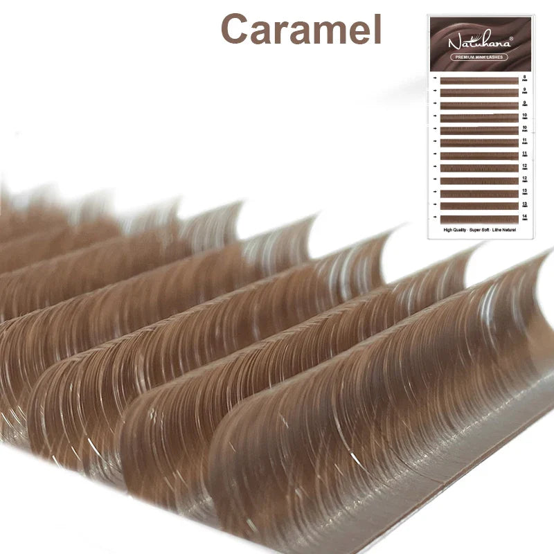 NATUHANA Colored Lashes | Individual Faux Mink Eyelashes