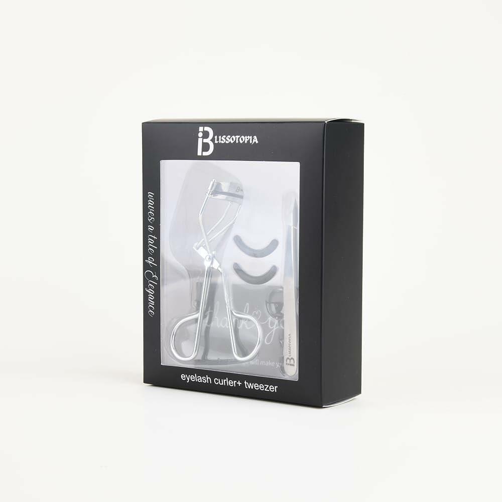 2-in-1 Eyelash Curler & Tweezer Set — Travel-Ready