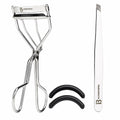 2-in-1 Eyelash Curler & Tweezer Set — Travel-Ready