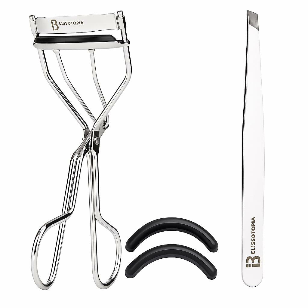 2-in-1 Eyelash Curler & Tweezer Set — Travel-Ready